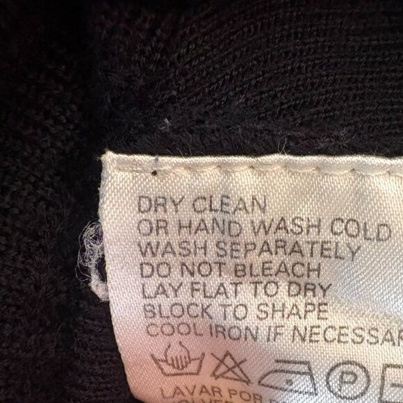 VTG 90s Liz Claiborne Wool Blend Midi Sweater Dress Ribbed Knit Long Sleeve M - Picture 13 of 13